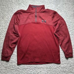 Under Armour Shirt Mens Small Loose Long Sleeve Pullover Quarter Zip Gym Outdoor
